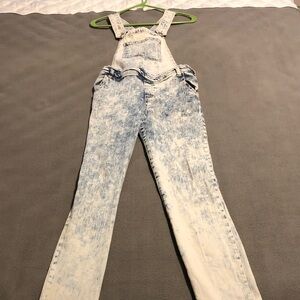 Xhilaration Whitewashed Denim Overalls Spring Gardening Women’s XL 14/16